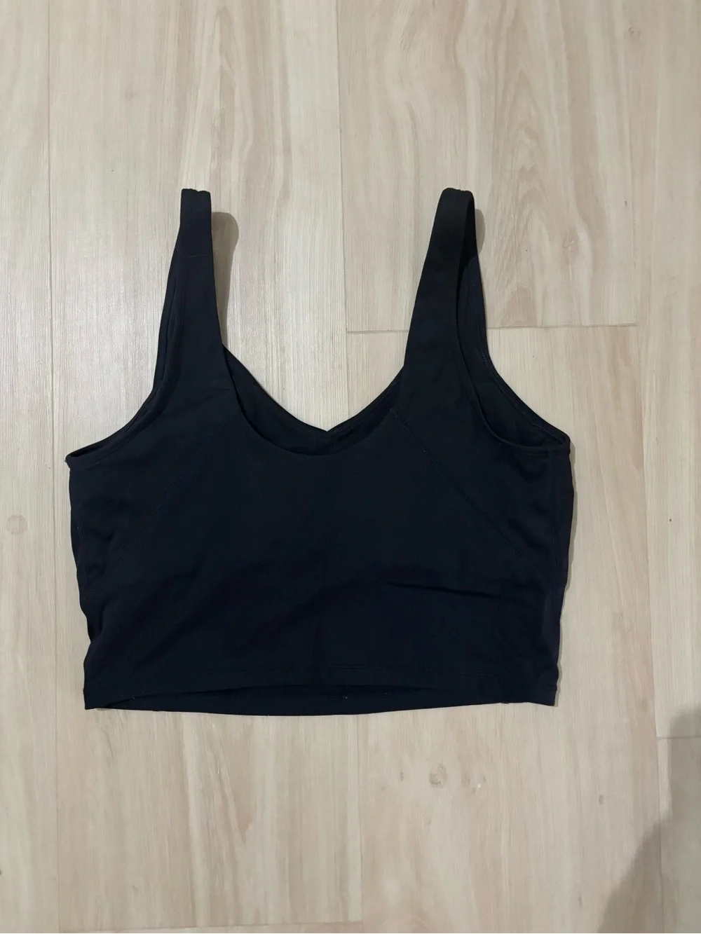 Black V-Neck Seamless Bralette Crop Top